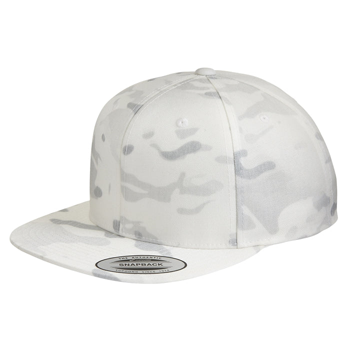 Custom Embroidered YP Classics 6089M · Premium Multicam Flat Bill Snapback Cap