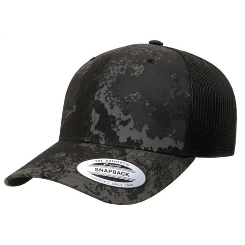 Custom Embroidered YP Classics 6606 · Veil Camo Retro Trucker