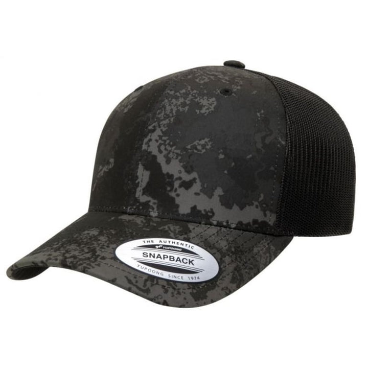 Blank YP Classics 6606 · Veil Camo Retro Trucker in VEIL POSEIDON/BLACK